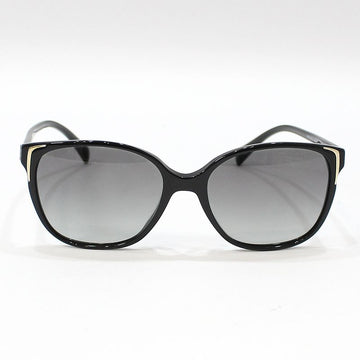 PRADA ブラック角フレームゴールドサングラス 149529181