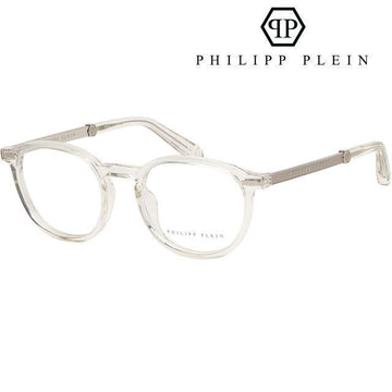Philipp Plein VPP057 0880 Transparent Round Horn Frame Fashion PLEIN GOLD SILHOUETTE 137669496