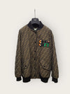 FENDI FFモノグラムジャカードロゴパッチボンバージャケット ブラウン 149529791 [P]