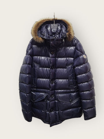 MONCLER ネイビーパッドジャケット ラクーンファー クルーニ 4 149529955
