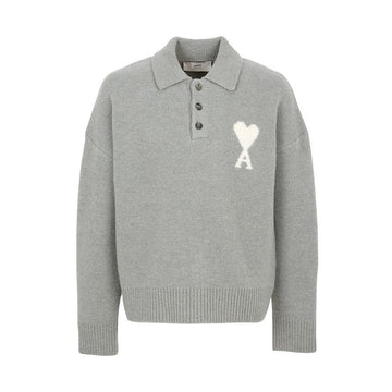 AMI [Limitiert/30 Stück] 26SS Kragen Pullover UPL408 KN0135 058 (Unisex) 149533499