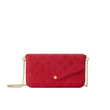 LOUIS VUITTON Pochette Felici Crossbody Geldbörse in Louis Rot M25793 149534754