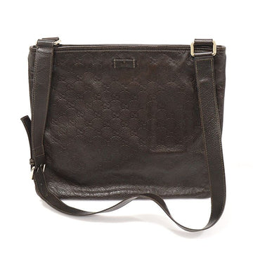GUCCI Dunkelbraune GG Sima Leder Messenger Crossbody Tasche EP32480GU 149557286