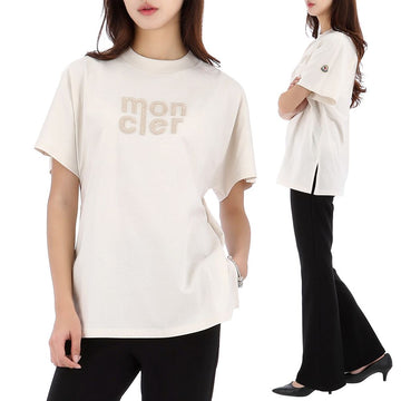 MONCLER Teddy-Logo T-Shirt Kurzarm 25FW 8C00028 89AUO 036 149571838