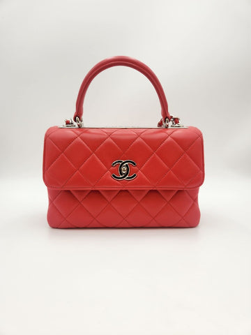CHANEL Trendy CC Small Lambskin Red 25 Series A+ 149582145