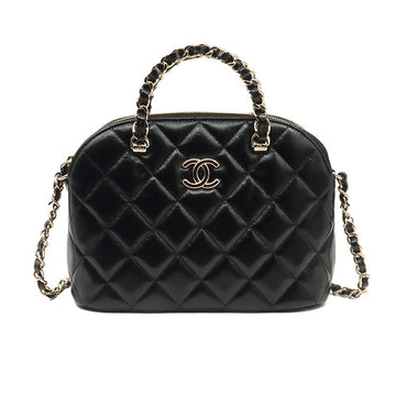 CHANEL ブラックラムスキンゴールドCCロゴスモールチェーン2WAY（内蔵チップ）/ AS5130 149583432