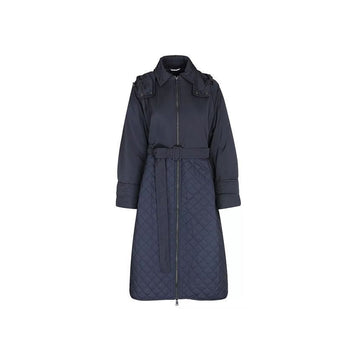 MaxMara OLGA Belted Quilted Coat Blue 2354960139 002 64078635