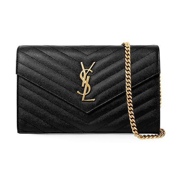 SAINT LAURENT Kassandra Monogram Matelassé Gold WOC Ketten-Crossbody 377828 BOW01 1000 148565103 [P]