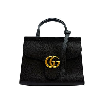 GUCCI GGマーモントミニトップハンドルバッグ ブラック 442622 149606538
