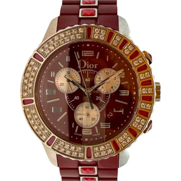 DIOR Kristall Diamant Lünette Chronograph Uhr CD11431B 149614761