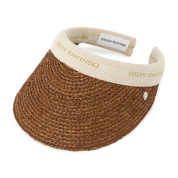 HELEN KAMINSKI ビアンカ レディース バイザー HAT50265 ナッツシェル ナチュラル ロゴ 149615271