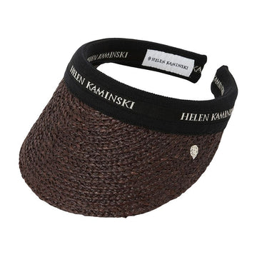 HELEN KAMINSKI ビアンカ8 レディース バイザー HAT52204 チョコレートブラック ロゴ 149615274