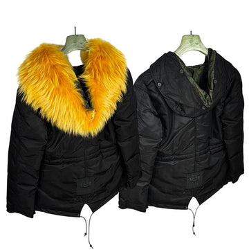 MR & MRS ITALY Herren Gelbe Daunenjacke Schwarz OV035 C9133 159499936 [P]