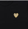 COMME DES GARCONS PLAY Gold Herz Wappen Unisex Kurzarmshirt AX-T216-051 149504779 [P]