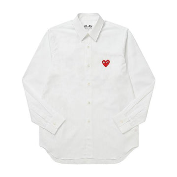 COMME DES GARCONS PLAY レッド ハート ワッペン シャツ 144598653