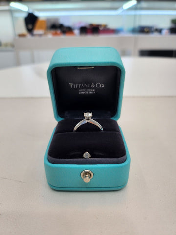 Tiffany & Co 0.35CT Platinum Diamond Ring 7 30941700 149677423