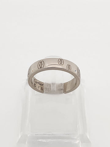 Cartier Happy Birthday 18K White Gold Ring 4mm Size 47 B40511 149678690