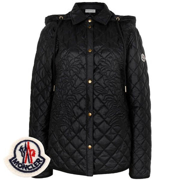 MONCLER schwarze Logo-Patch bestickte Detail Steppjacke 2F00014 597YF 999 149692952