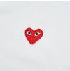 COMME DES GARCONS 2 PLAY Spieler Rote Herz Wappen Unisex Kurzarm-T-Shirt AX-T108-051 149504664 [P]