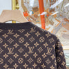 LOUIS VUITTON Monogram Stickerei Woll Crewneck L 1ABXYX 149744722 [P]