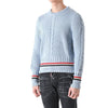 THOM BROWNE ケーブルステッチウールニットスカイブルー 480 146391882 [P]