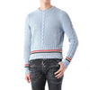 THOM BROWNE ケーブルステッチウールニットスカイブルー 480 146391882 [P]