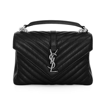 SAINT LAURENT Kassandra Monogram Matelassé Kollektion Silberne Medium Chain Satchel 145965951