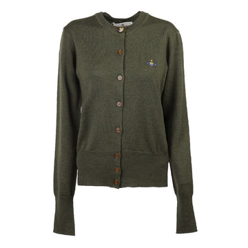 VIVIENNE WESTWOOD Damen Mos Green Bear Wool Cardigan D404 149747794