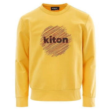 KITON Front-Logo Sweatshirt Gelb UMK0257 56202429