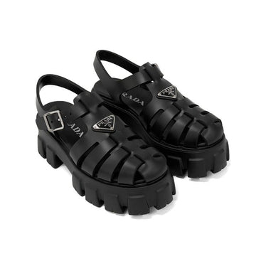 PRADA Monolith Gummisandalen mit Dreieck-Logo 1X853M 3LKK 26SS 149748779