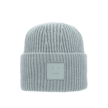 Acne Studios C40425 DUSTY BLUE Face Logo Patch Beanie 149347929