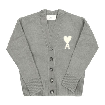 AMI ビッグハートロゴ インタージャカード コモン カーディガン 148808753