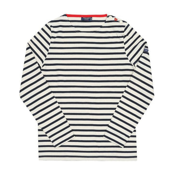 Saint James 3513 ECRU MARINE TULIPE Women's Long Sleeve Stripe T-Shirt 148858442