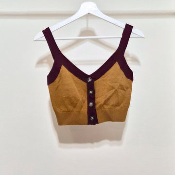 CHANEL Cashmere Knit Crop Top L433240 149781215