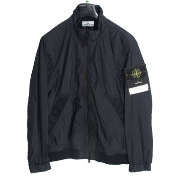 Stone Island Crinkled Nylon Windbreaker Jacket Navy 149788998
