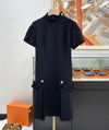LOUIS VUITTON 半袖ワンピース 36 ブラック 1AA9L3 149790893 [P]