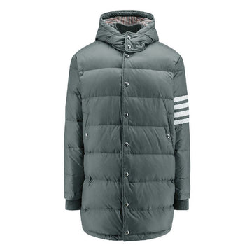 Thom Browne Diagonal Strap Downfield Button Padded Jacket Medium Gray MOD041X 05411 035 99165082