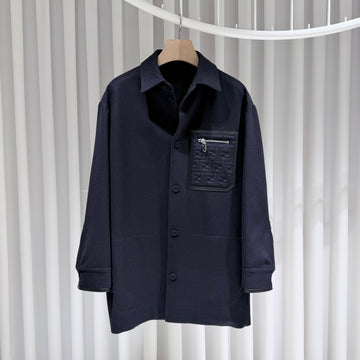 Fendi 48 / FF Logo Black Cashmere Coat 149843073