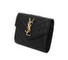 SAINT LAURENT Cassandra Monogram Matelassé Gold Compact 3-Fach Geldbörse 403943 BOW01 1000 145965968 [P]