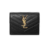 SAINT LAURENT Cassandra Monogram Matelassé Gold Compact 3-Fach Geldbörse 403943 BOW01 1000 145965968 [P]