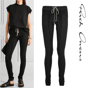 RICK OWENS DS16F8316 SBKM 99 ダークシャドウ ブラック スキニーレギンス 149855115