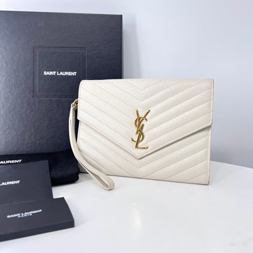 SAINT LAURENT Monogram-Envelope-Clutch-Bag 149856148