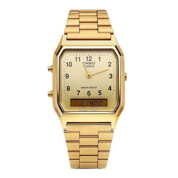 Casio Analog Digital Square Vintage Retro Unisex Metal Watch AQ-230GA-9B 145431490 [P]