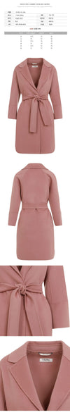 MaxMara 25SS ARONA Belted Wool Coat Pink 2519011101 090 149268394 [P]