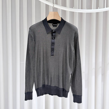 TOM FORD 52 / シルクブレンド長袖ポロシャツ 149872331