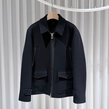 Tom Ford 50 / Version Wool Zip-Up Black Jacket 149872778