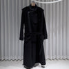 Tom Ford 48 / Double-breasted Leather Long Black Coat 149873399 [P]