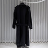 Tom Ford 48 / Double-breasted Leather Long Black Coat 149873399 [P]