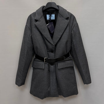 PRADA ベルト付きカシミアシングルパディングジャケット 44 55 149914408