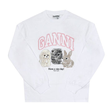 GANNI T4275 151 レディース ロングスリーブ Tシャツ 142965663
